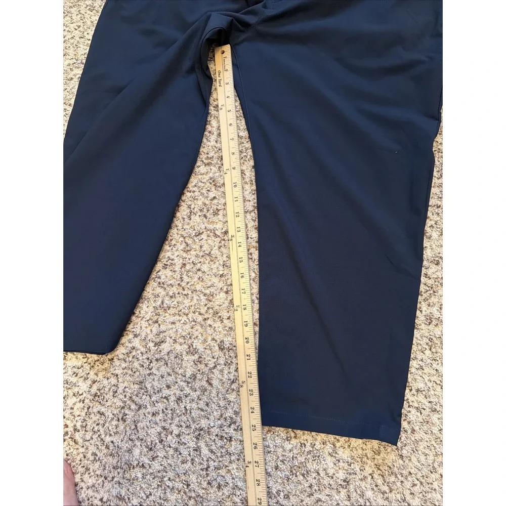 Nike NEW Straight Leg Dri Fit Blue Elastic Waist Pants Mens Sz 42x30 Hemmed